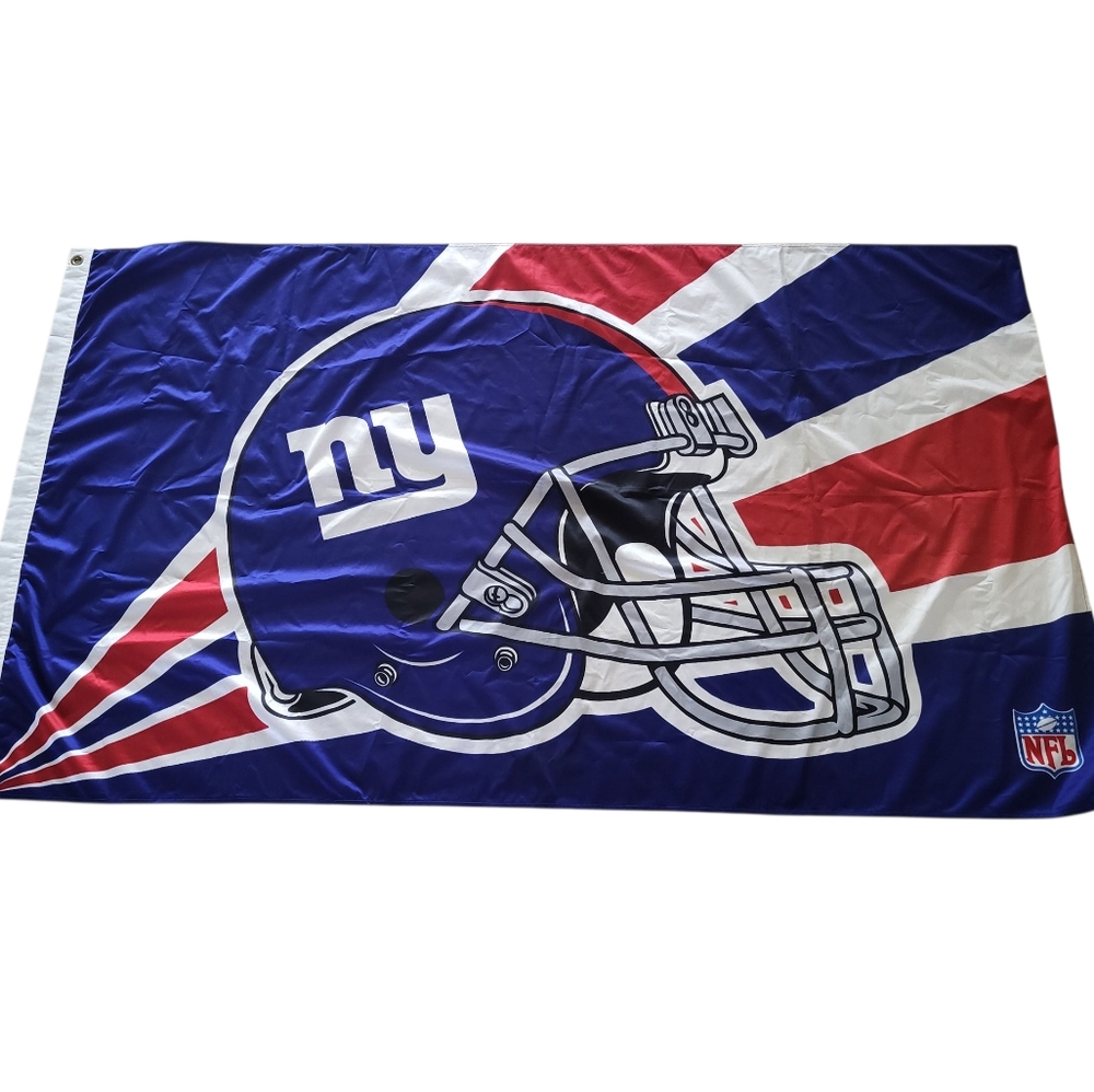 NFL New York Giants Football Helmet Banner/Flag - Blue, Red, and White